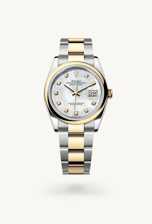 rolex Datejust in Yellow Rolesor - combination of Oystersteel and yellow gold, M126203-0024 - Lenox Jewelers