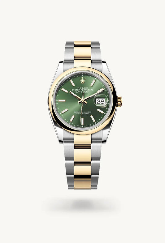 rolex Datejust in Yellow Rolesor - combination of Oystersteel and yellow gold, M126203-0058 - Lenox Jewelers