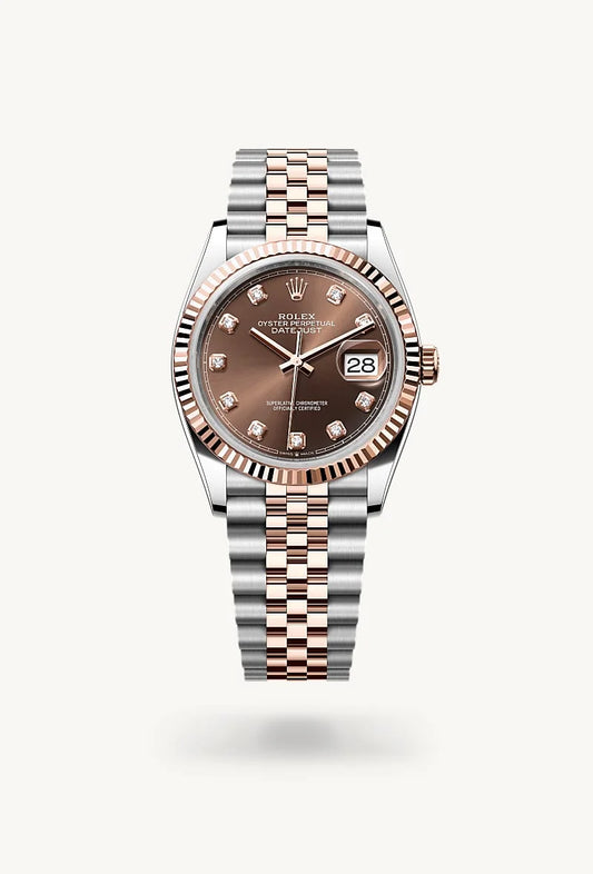 rolex Datejust in Everose Rolesor - combination of Oystersteel and Everose gold, M126231-0053 - Lenox Jewelers