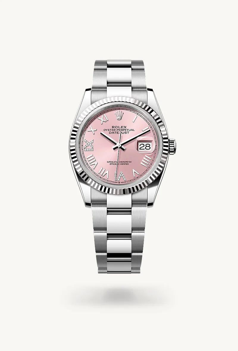 Rolex Datejust in White Rolesor - combination of Oystersteel and white gold, M126234-0066 - Lenox Jewelers