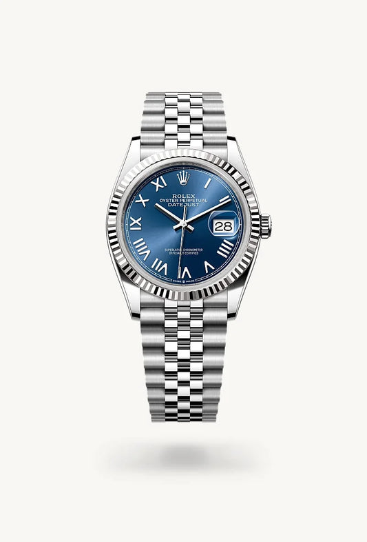 rolex Datejust in White Rolesor - combination of Oystersteel and white gold, M126234-0069 - Lenox Jewelers