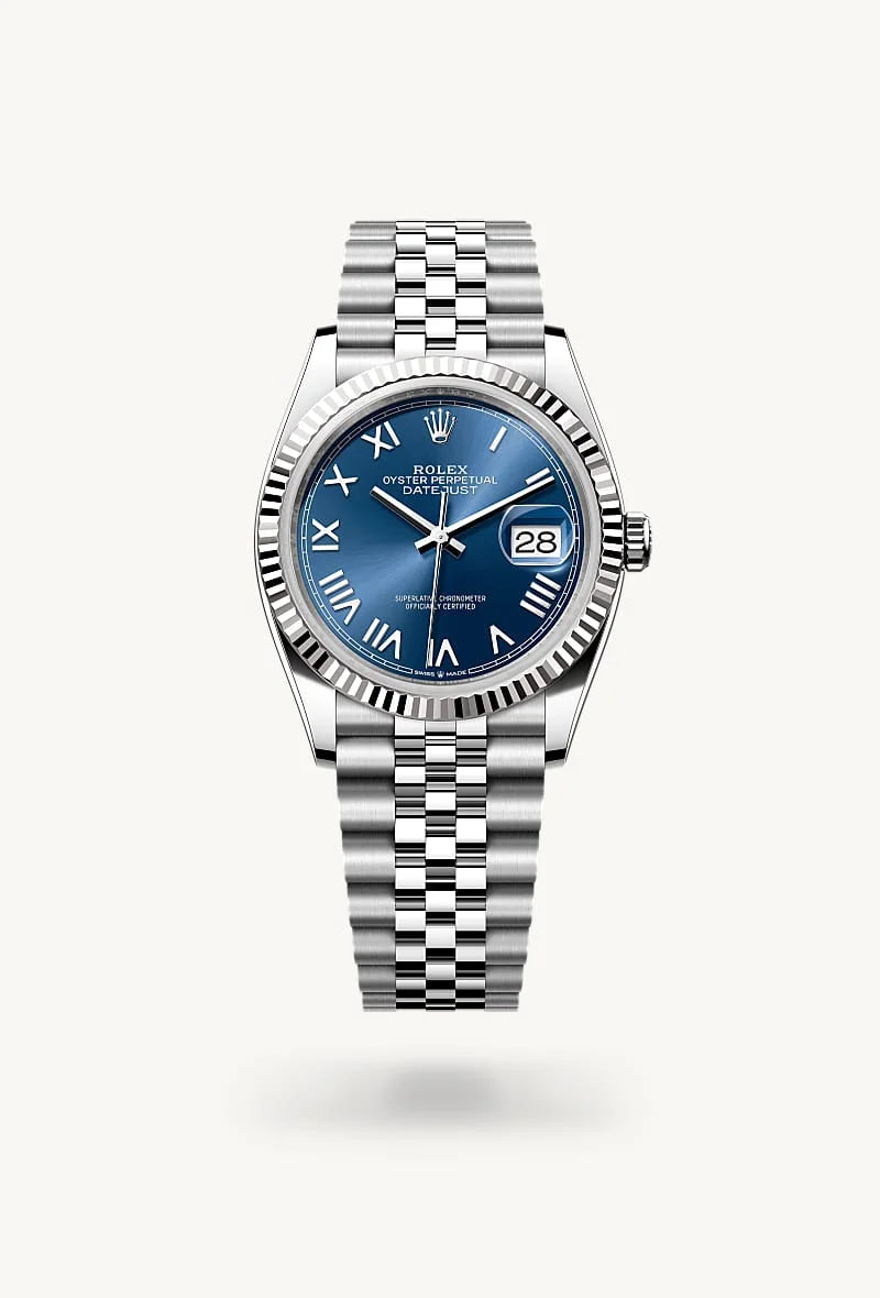 Rolex Datejust in White Rolesor - combination of Oystersteel and white gold, M126234-0069 - Lenox Jewelers