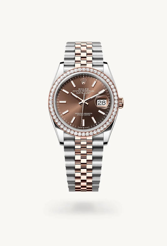 rolex Datejust in Everose Rolesor - combination of Oystersteel and Everose gold, M126281RBR-0031 - Lenox Jewelers