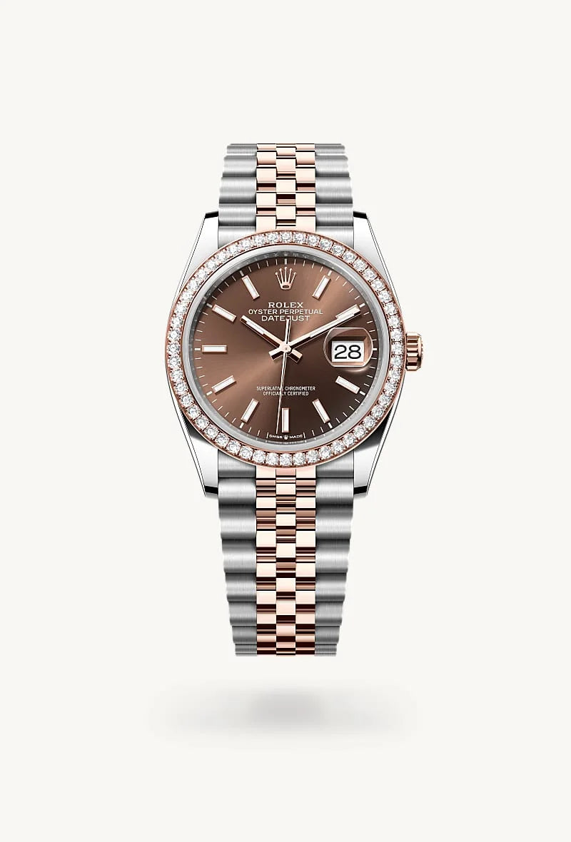 Rolex Datejust in Everose Rolesor - combination of Oystersteel and Everose gold, M126281RBR-0031 - Lenox Jewelers