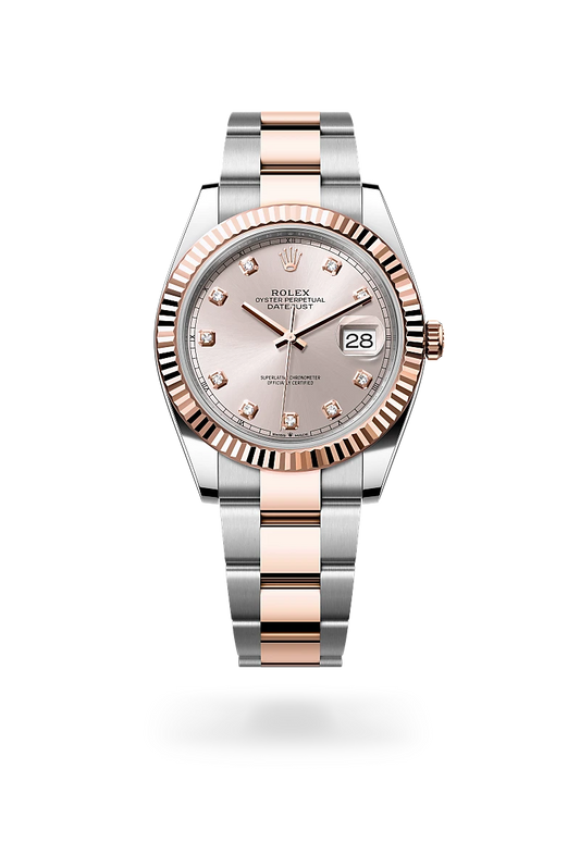 rolex Datejust in Everose Rolesor - combination of Oystersteel and Everose gold, M126331-0007 - Lenox Jewelers