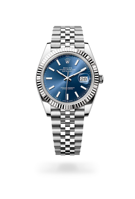 rolex Datejust in White Rolesor - combination of Oystersteel and white gold, M126334-0002 - Lenox Jewelers