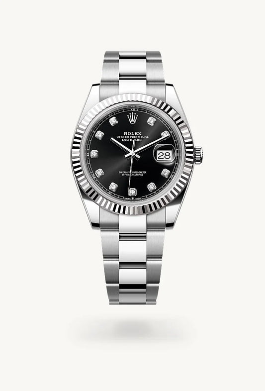 rolex Datejust in White Rolesor - combination of Oystersteel and white gold, M126334-0011 - Lenox Jewelers