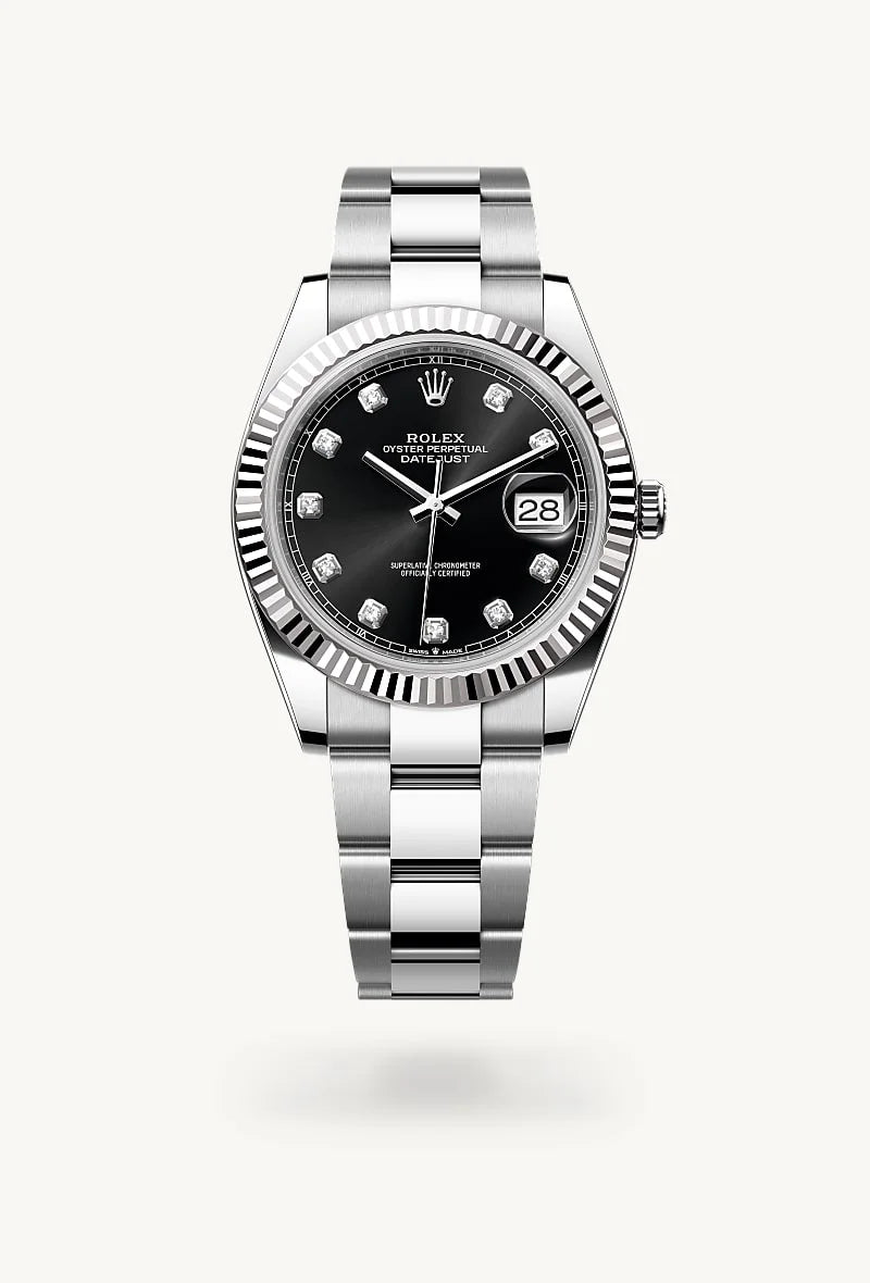 Rolex Datejust in White Rolesor - combination of Oystersteel and white gold, M126334-0011 - Lenox Jewelers