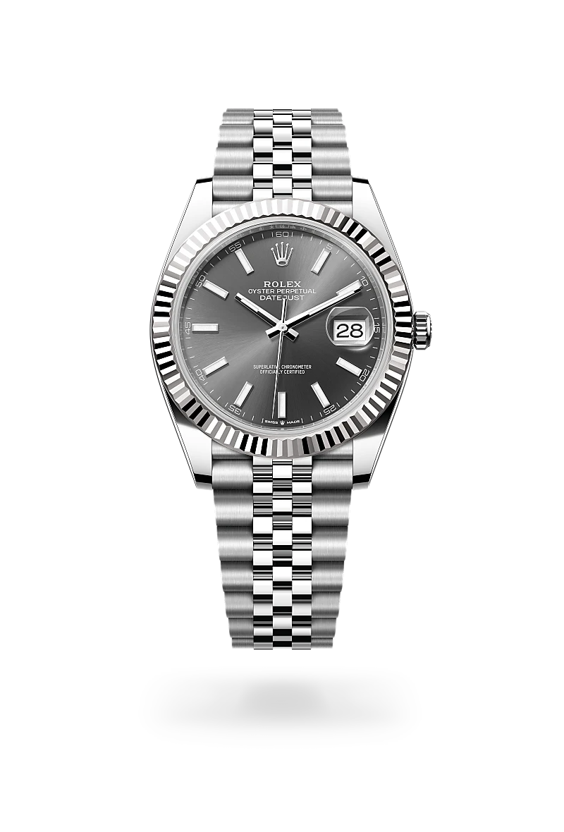 Rolex Datejust in White Rolesor - combination of Oystersteel and white gold, M126334-0014 - Lenox Jewelers