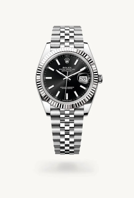 rolex Datejust in White Rolesor - combination of Oystersteel and white gold, M126334-0018 - Lenox Jewelers