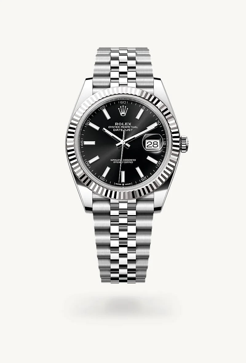 Rolex Datejust in White Rolesor - combination of Oystersteel and white gold, M126334-0018 - Lenox Jewelers