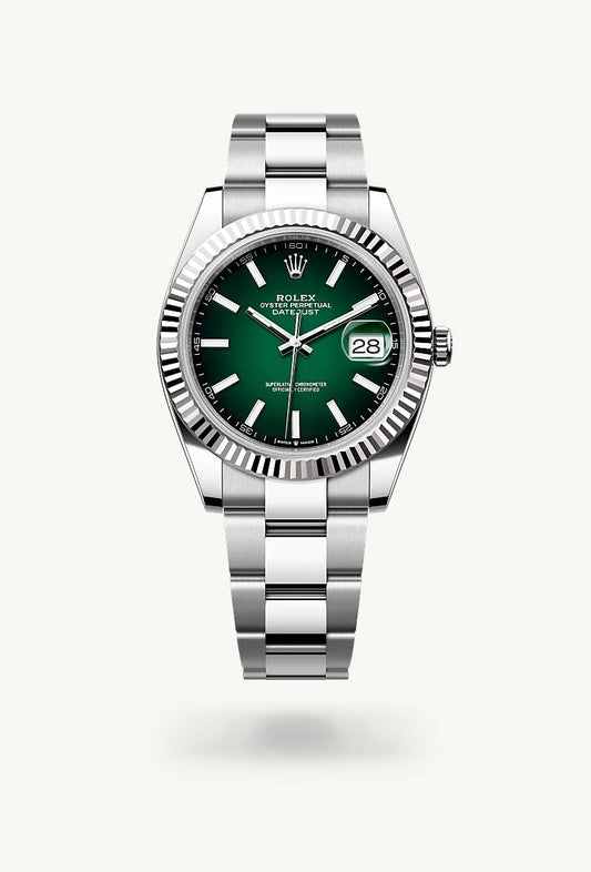 rolex Datejust in White Rolesor - combination of Oystersteel and white gold, M126334-0033 - Lenox Jewelers