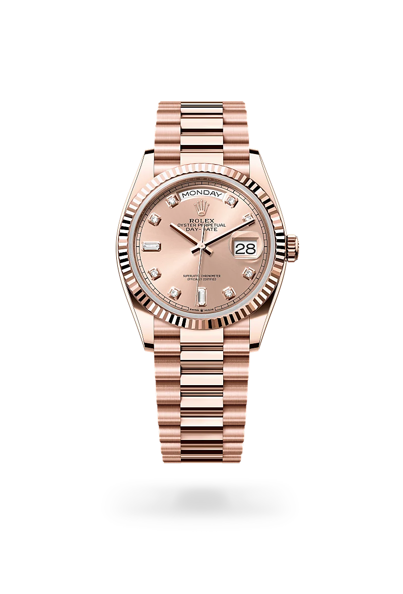 Rolex Day-Date in 18 kt Everose gold, M128235-0009 - Lenox Jewelers
