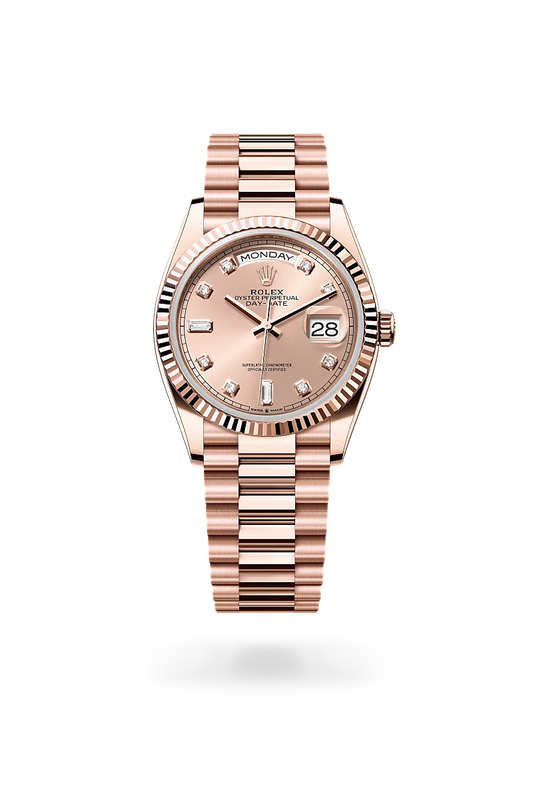 rolex Day-Date in 18 kt Everose gold, M128235-0009 - Lenox Jewelers