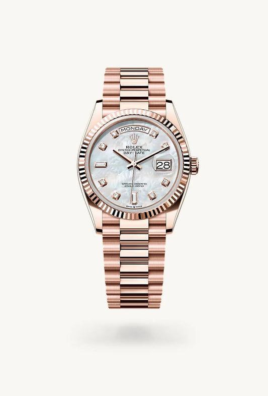 rolex Day-Date in 18 kt Everose gold, M128235-0029 - Lenox Jewelers