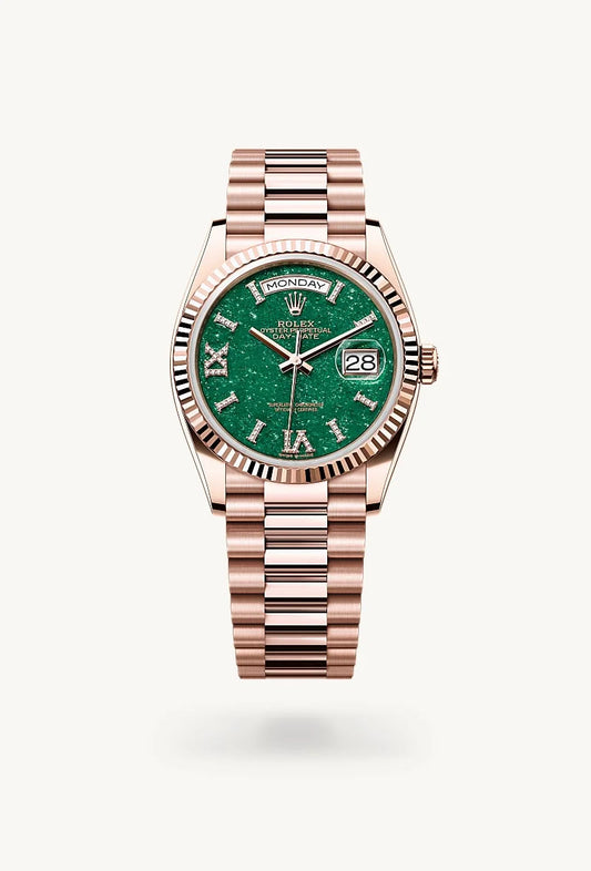rolex Day-Date in 18 kt Everose gold, M128235-0068 - Lenox Jewelers