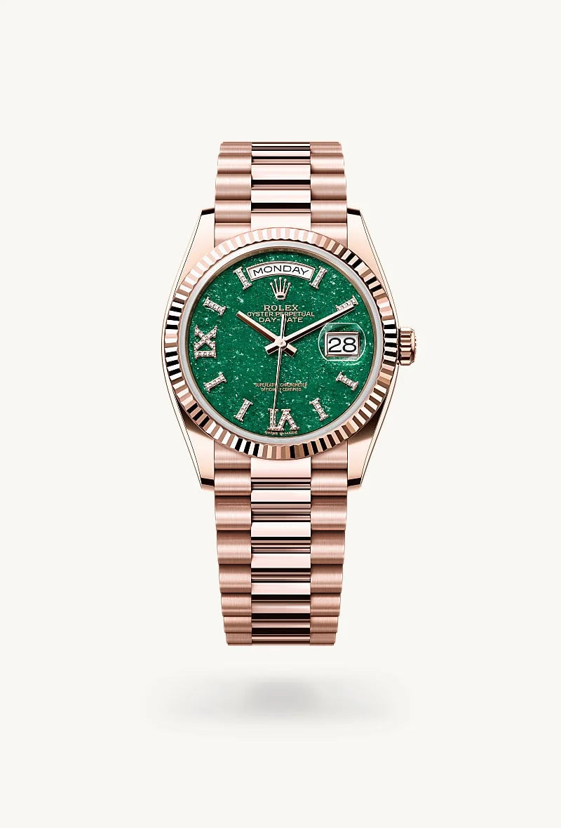Rolex Day-Date in 18 kt Everose gold, M128235-0068 - Lenox Jewelers