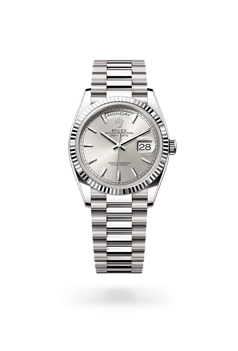 Rolex Day-Date in 18 kt white gold, M128239-0005 - Lenox Jewelers