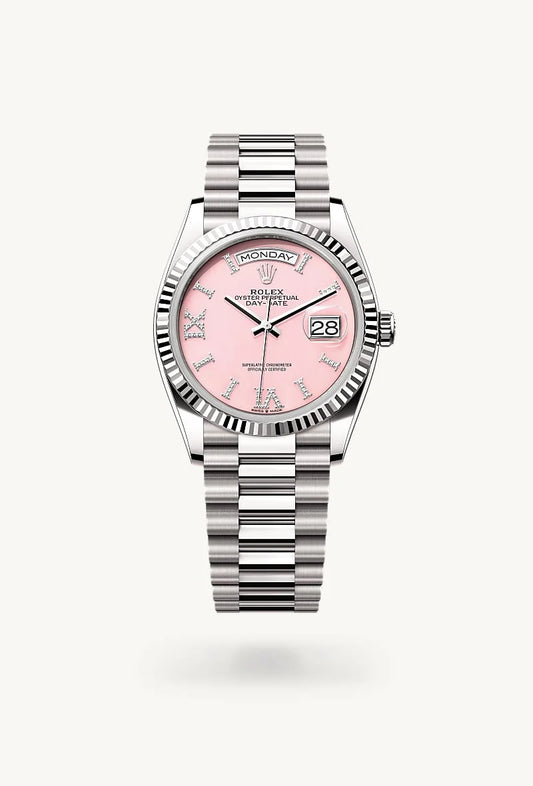 rolex Day-Date in 18 kt white gold, M128239-0021 - Lenox Jewelers