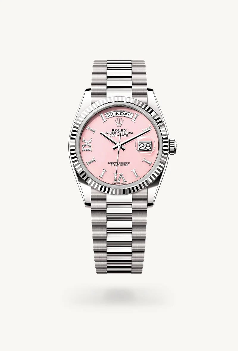 Rolex Day-Date in 18 kt white gold, M128239-0021 - Lenox Jewelers