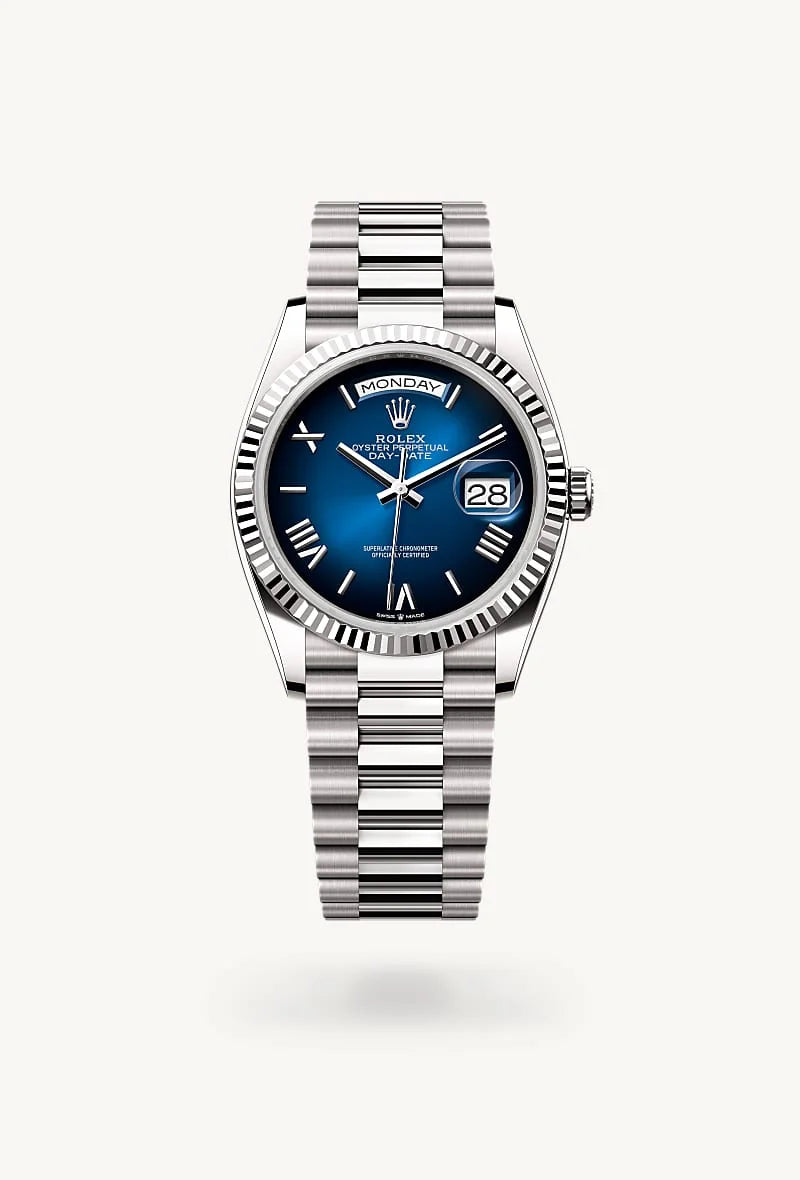 Rolex Day-Date in 18 kt white gold, M128239-0063 - Lenox Jewelers