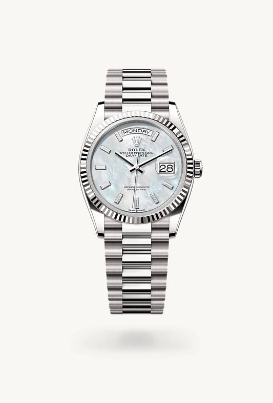 rolex Day-Date in 18 kt white gold, M128239-0065 - Lenox Jewelers