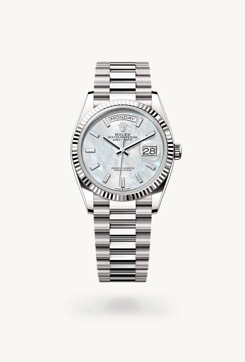 Rolex Day-Date in 18 kt white gold, M128239-0065 - Lenox Jewelers