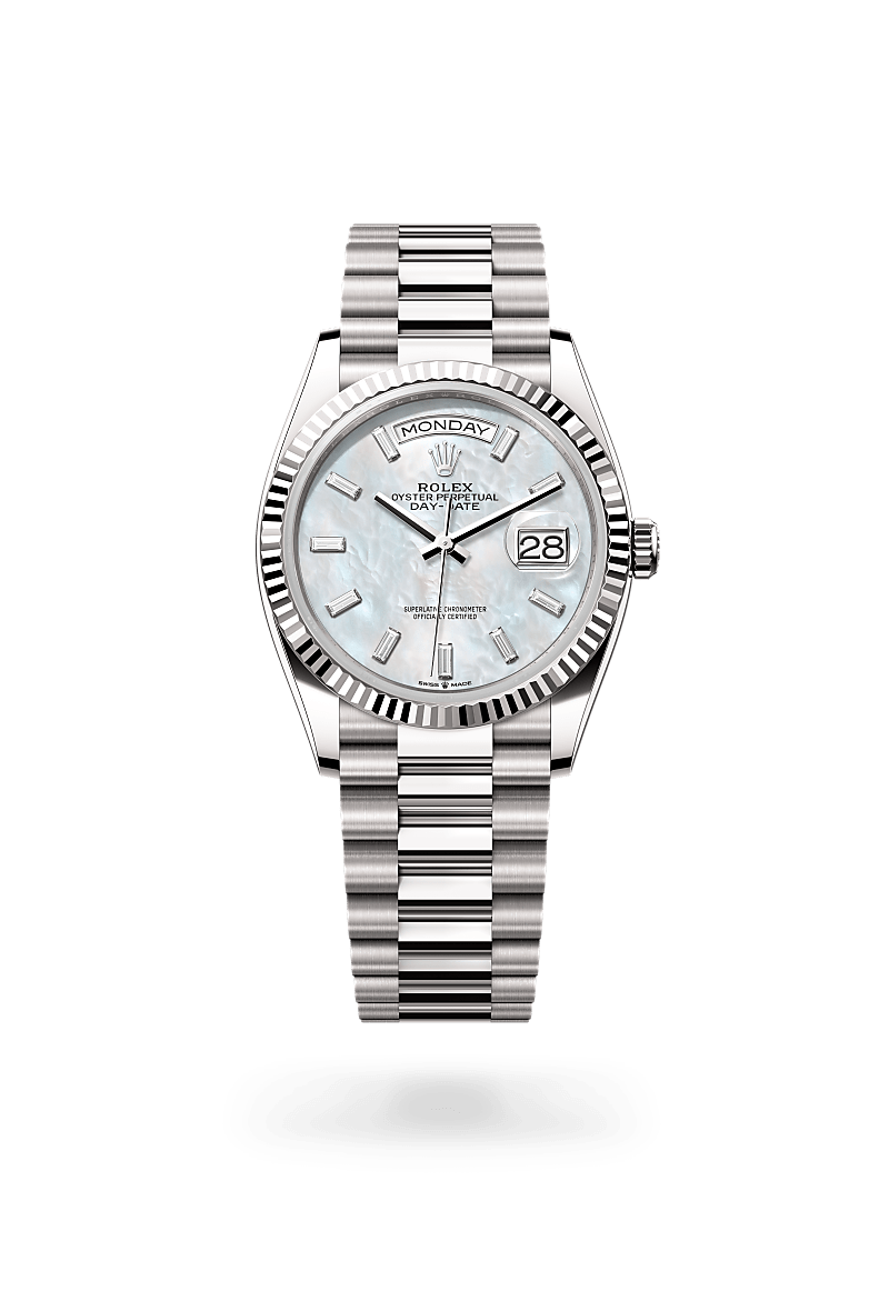 rolex Day-Date in 18 kt white gold,  - Lenox Jewelers