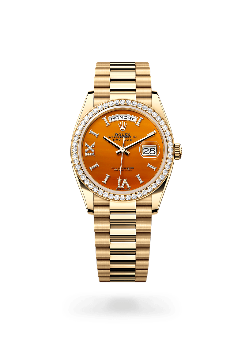 rolex Day-Date in 18 kt yellow gold, M128348RBR-0049 - Lenox Jewelers Sas