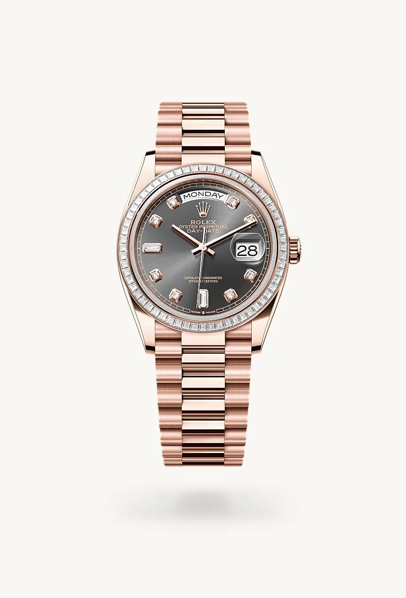 Rolex Day-Date in 18 kt Everose gold, M128395TBR-0012 - Lenox Jewelers