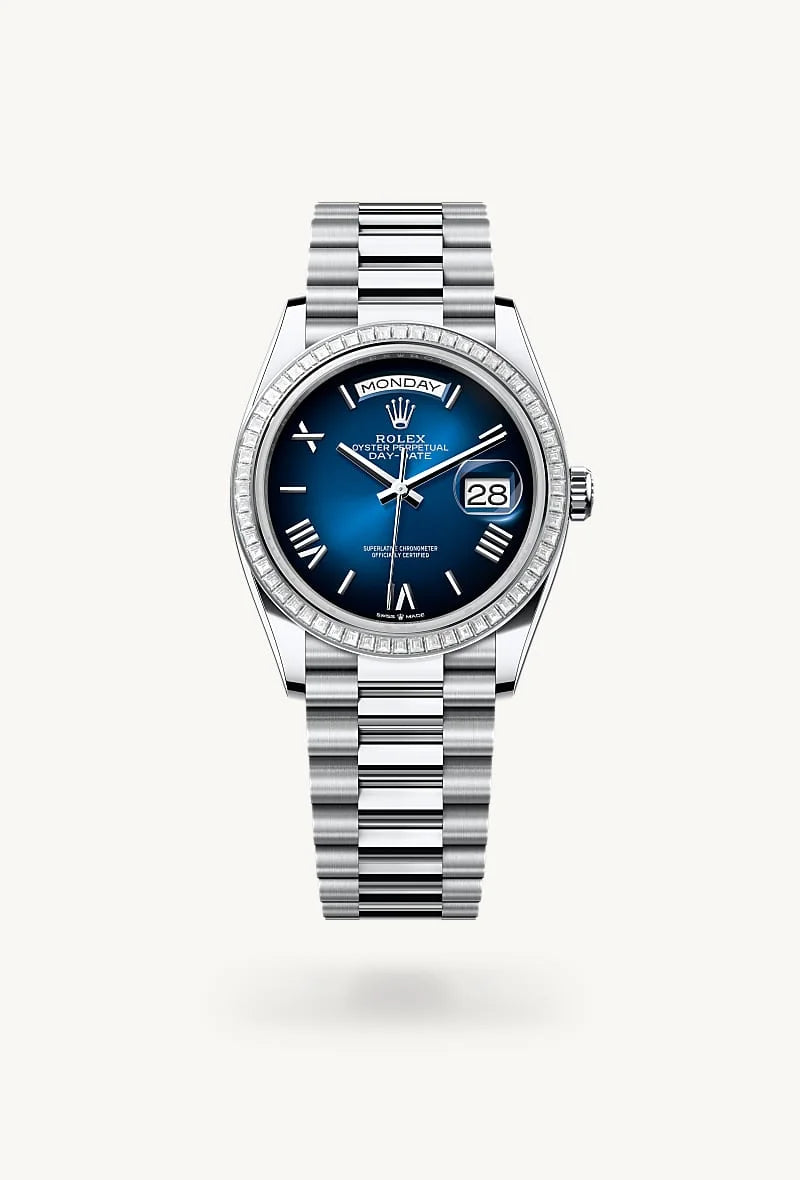 Rolex Day-Date in Platinum, M128396TBR-0021 - Lenox Jewelers