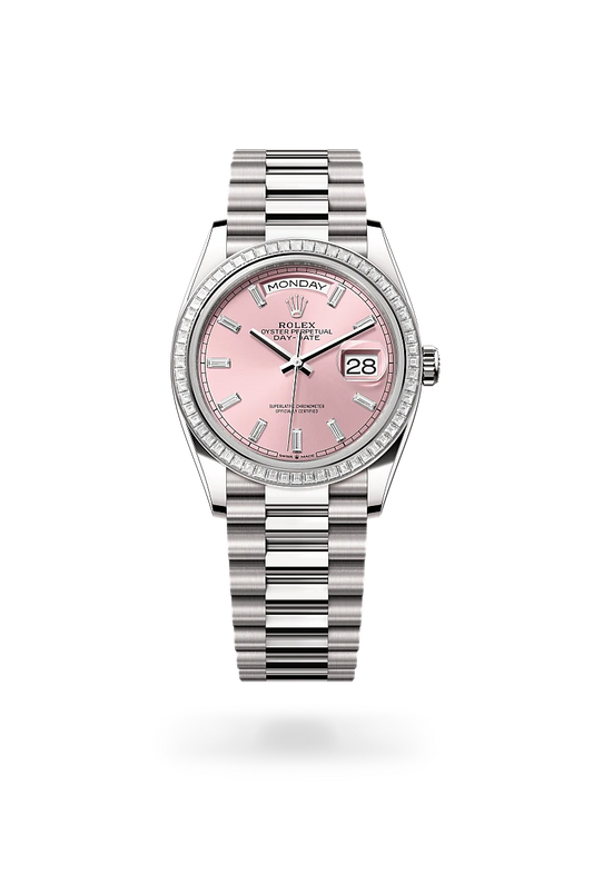 rolex Day-Date in 18 kt white gold, M128399TBR-0029 - Lenox Jewelers