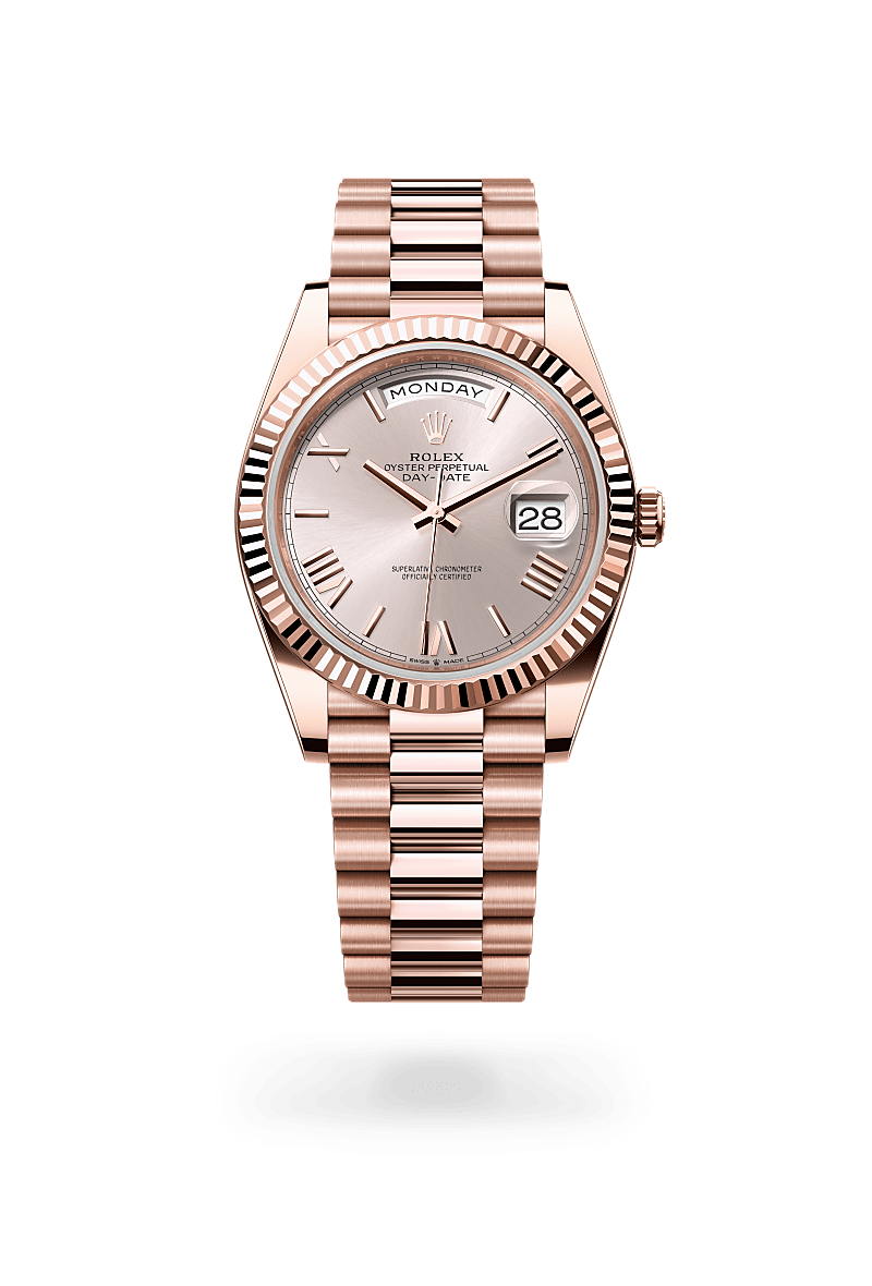 Rolex Day-Date 40 in 18 kt Everose gold, M228235-0001 | Lenox Jewelers