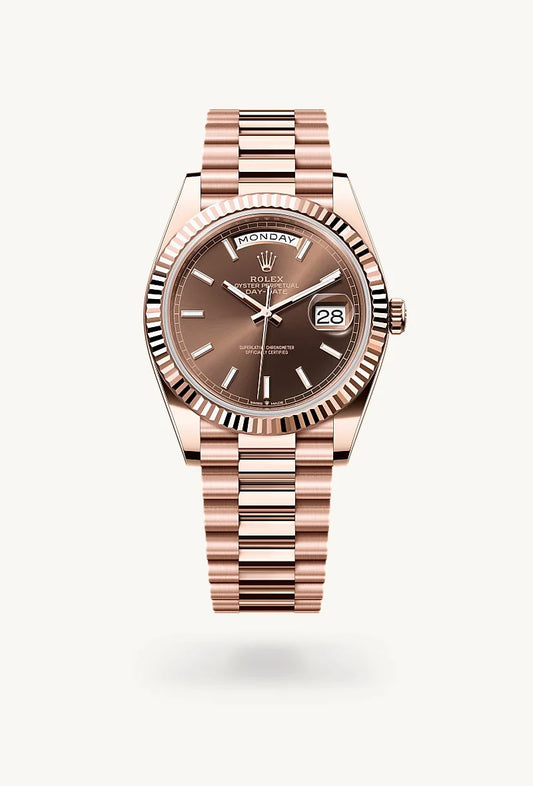 rolex Day-Date in 18 kt Everose gold, M228235-0053 - Lenox Jewelers