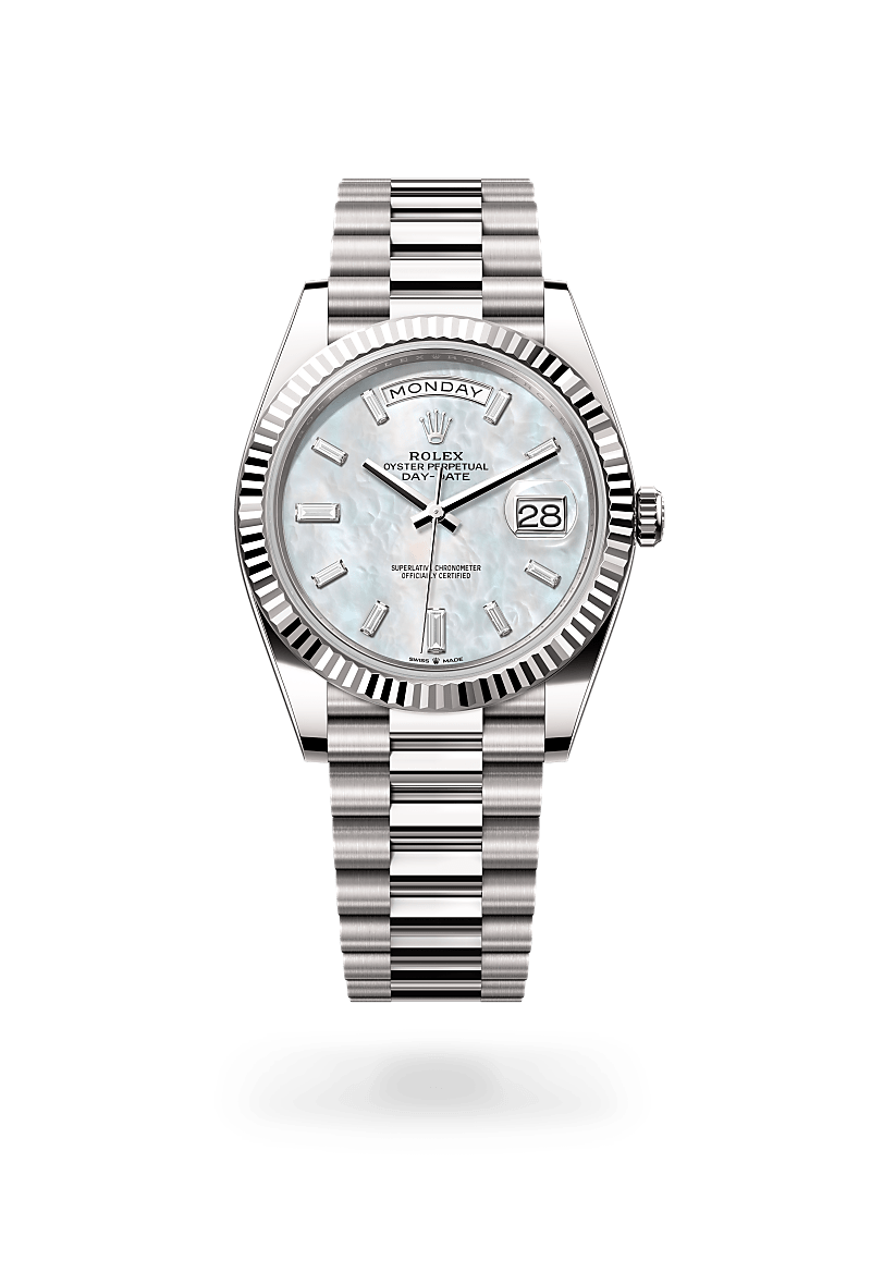 rolex Day-Date in 18 kt white gold,  - Lenox Jewelers