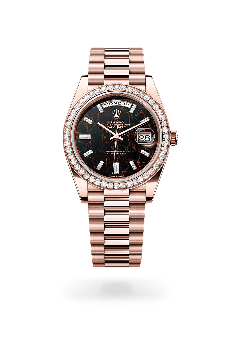 rolex Day-Date in 18 kt Everose gold, M228345RBR-0016 - Lenox Jewelers Sas