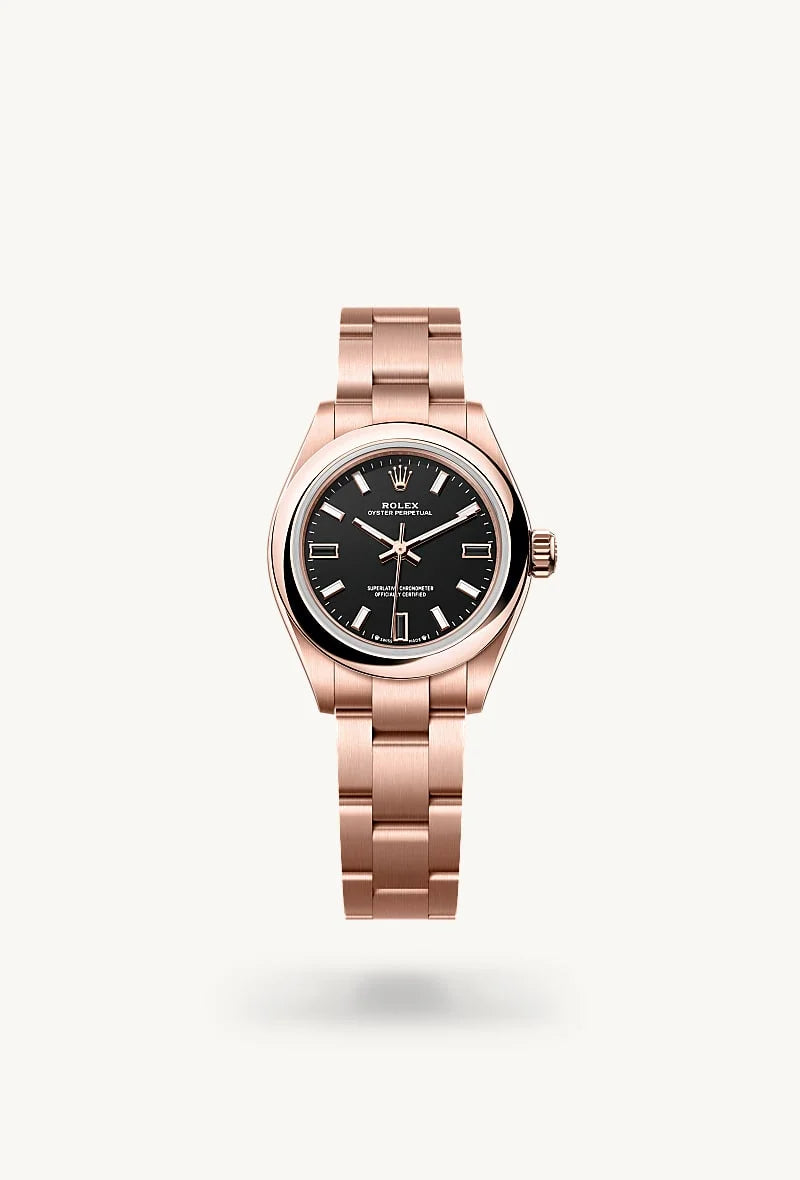 Rolex Oyster Perpetual in 18 kt Everose gold, M276205-0001 - Lenox Jewelers