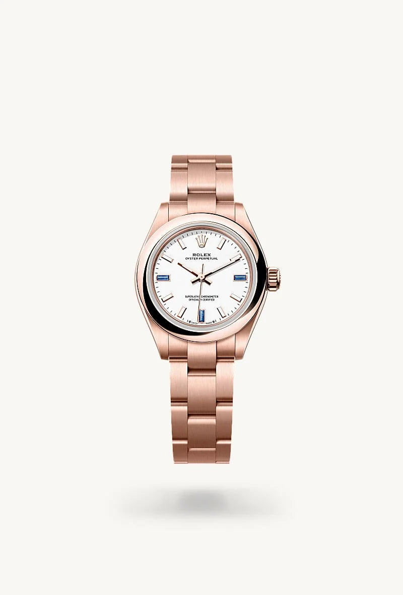 Rolex Oyster Perpetual in 18 kt Everose gold, M276205-0002 - Lenox Jewelers