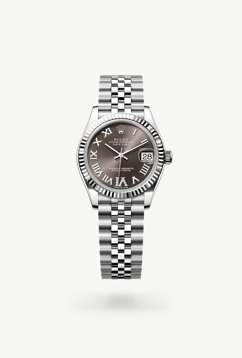 Rolex Datejust in White Rolesor - combination of Oystersteel and white gold, M278274-0028 - Lenox Jewelers