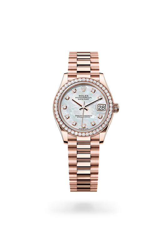 rolex Datejust in 18 kt Everose gold, M278285RBR-0005 - Lenox Jewelers