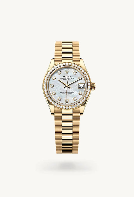 rolex Datejust in 18 kt yellow gold, M278288RBR-0006 - Lenox Jewelers