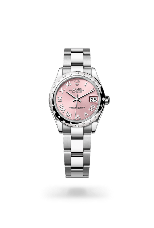 rolex Datejust in White Rolesor - combination of Oystersteel and white gold, M278344RBR-0021 - Lenox Jewelers