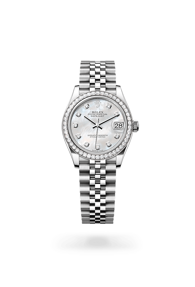 Rolex Datejust 31 in White Rolesor - combination of Oystersteel and white gold, M278384RBR-0008 | Lenox Jewelers