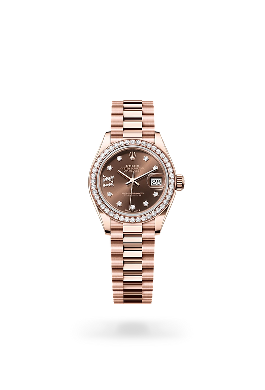 rolex Lady-Datejust in 18 kt Everose gold, M279135RBR-0001 - Lenox Jewelers