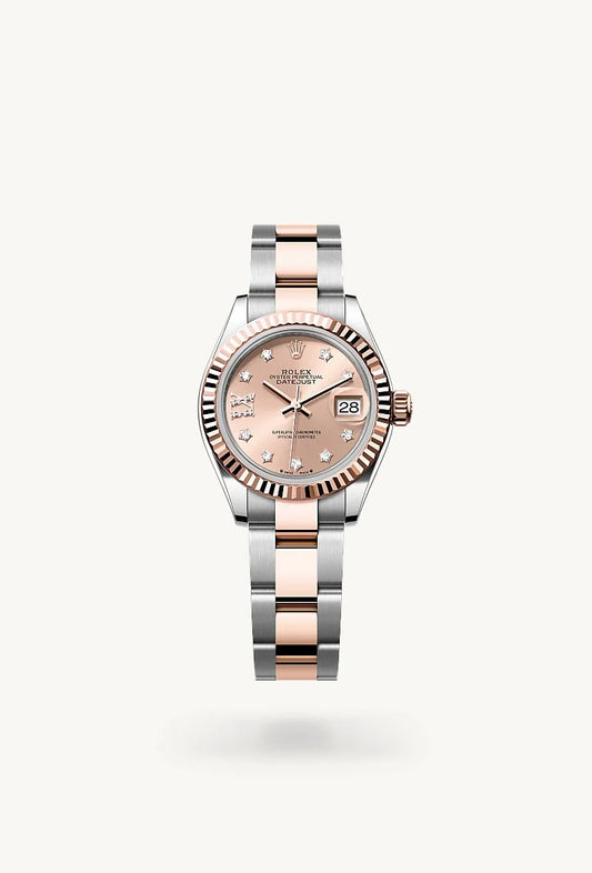 rolex Lady-Datejust in Everose Rolesor - combination of Oystersteel and Everose gold, M279171-0028 - Lenox Jewelers