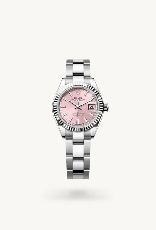 rolex Lady-Datejust in White Rolesor - combination of Oystersteel and white gold, M279174-0002 - Lenox Jewelers