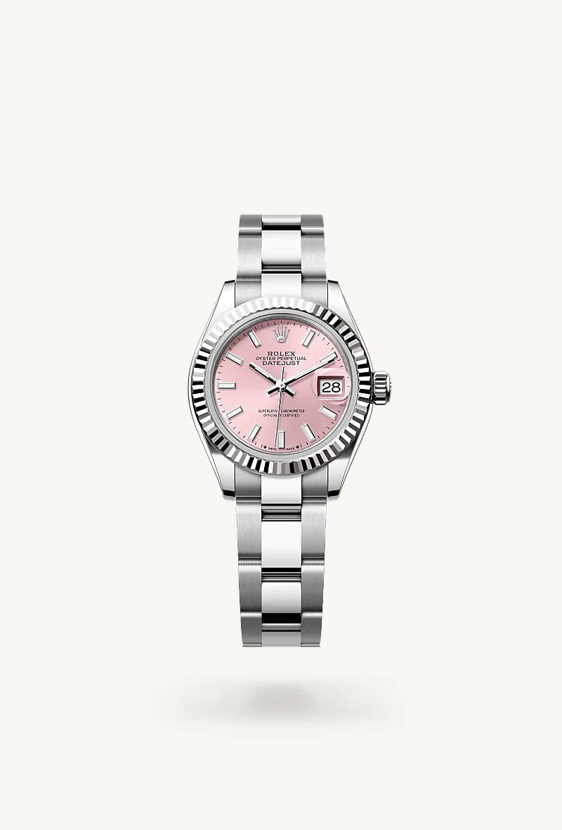 Rolex Lady-Datejust in White Rolesor - combination of Oystersteel and white gold, M279174-0002 - Lenox Jewelers