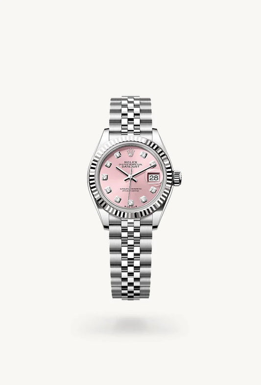 rolex Lady-Datejust in White Rolesor - combination of Oystersteel and white gold, M279174-0003 - Lenox Jewelers