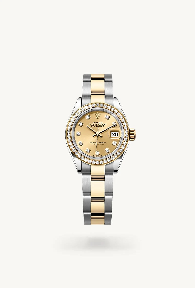 Rolex Lady-Datejust in Yellow Rolesor - combination of Oystersteel and yellow gold, M279383RBR-0012 - Lenox Jewelers