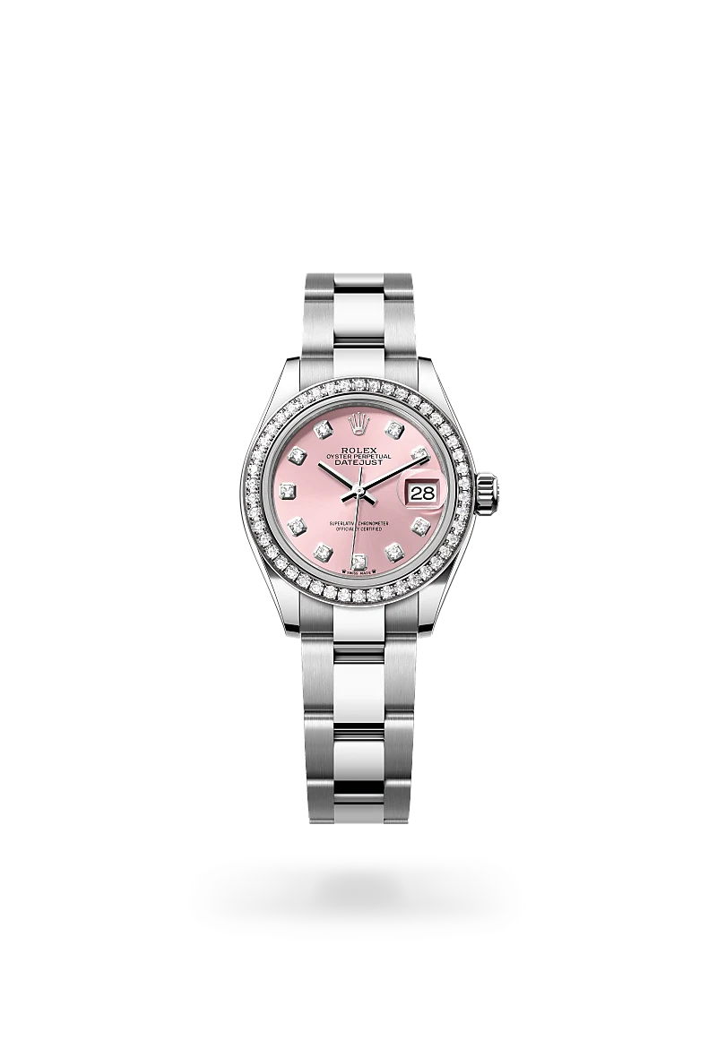 Rolex Lady-Datejust in White Rolesor - combination of Oystersteel and white gold, M279384RBR-0004 - Lenox Jewelers
